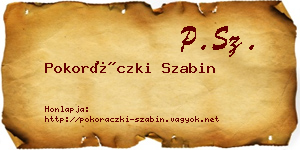 Pokoráczki Szabin névjegykártya